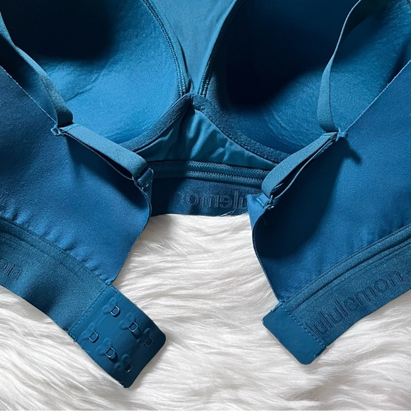 Lululemon 34C Fine Form Bra Bermuda Teal - Yoga Bra Light Weight Smooth fitting - Picture 16 of 16